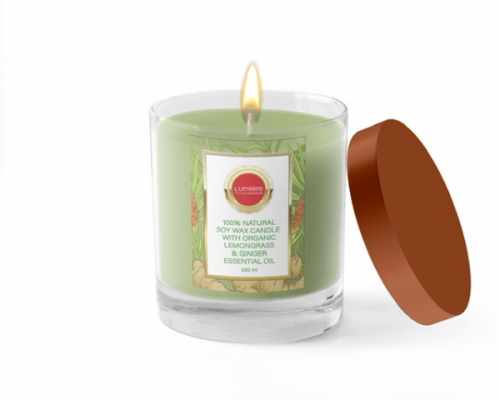 100% Pure Lemongrass essential oil Soy wax Candles